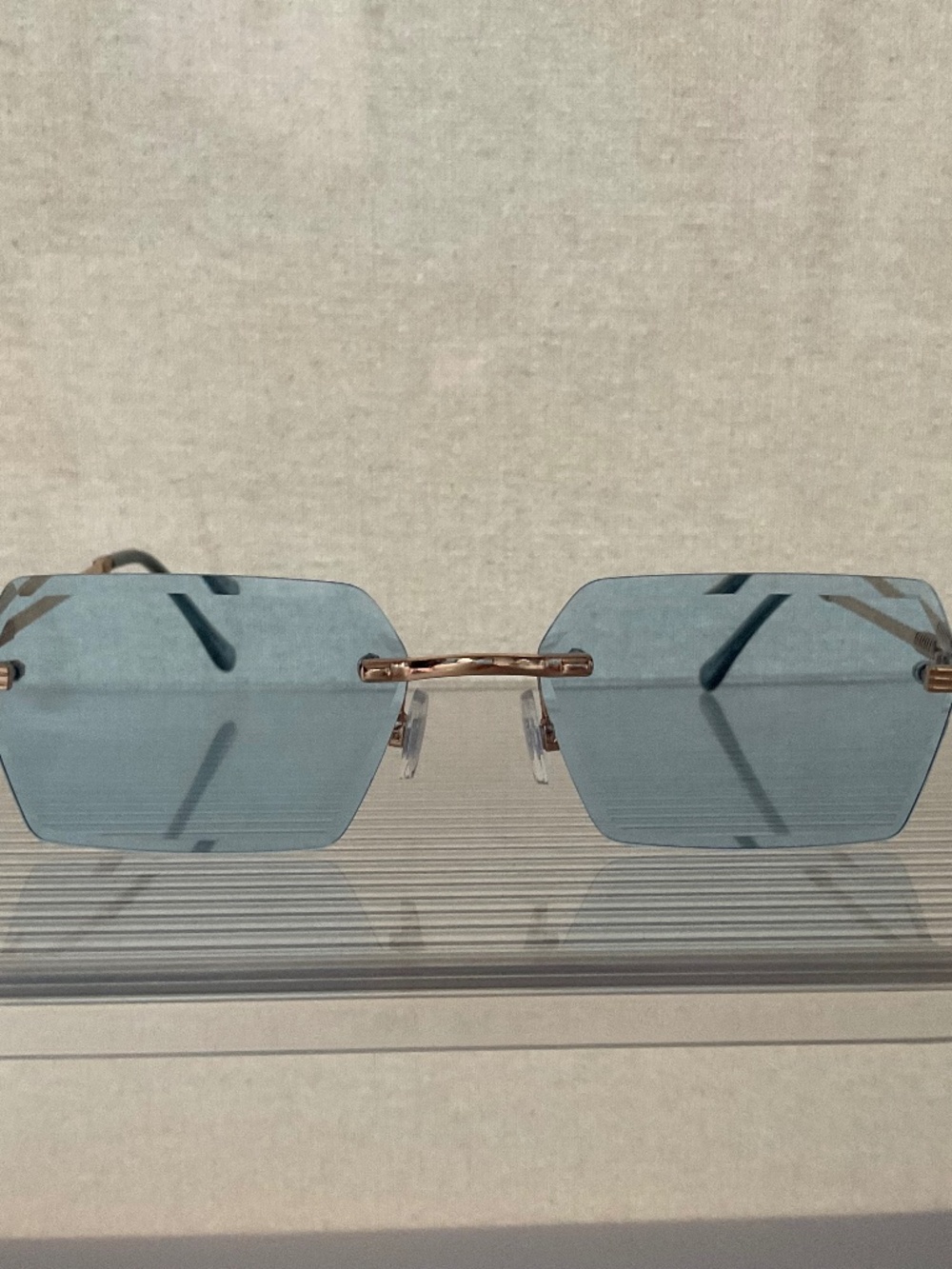 Baby Blue Women's Sunglasses In Good Condition, great for the beach or raves!